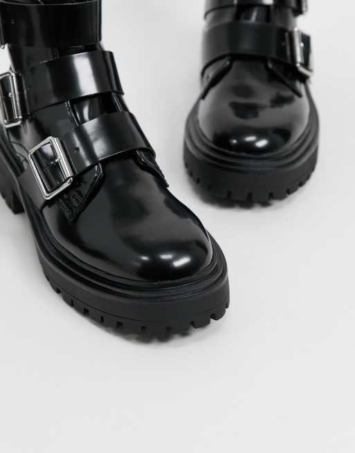 ASOS DESIGN Awaken biker boots in black ASOS