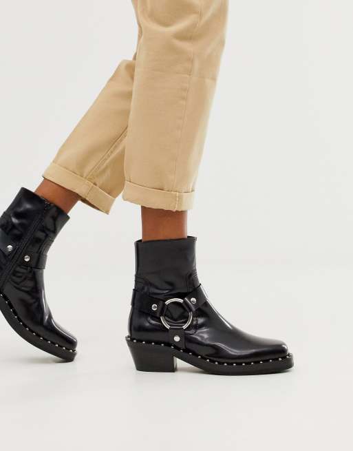 Asos studded ankle outlet boots