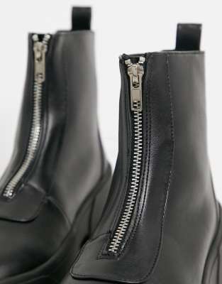 zip front boots