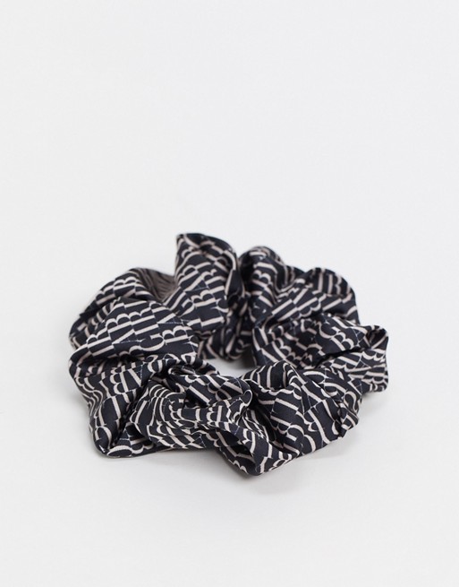 ASOS DESIGN large scrunchie with baby girl print