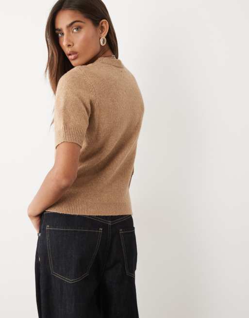 ASOS DESIGN baby tee color avena con lana, 4 di 4