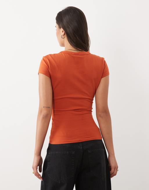 ASOS DESIGN baby tee med kaktusfotografi i rost, 4 av 4