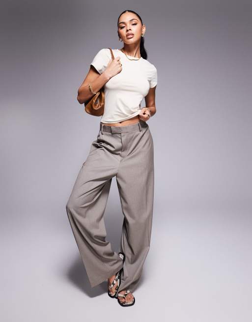 ASOS DESIGN - Baby tee van gladde stof met korte mouwen in stone , 2 van 4