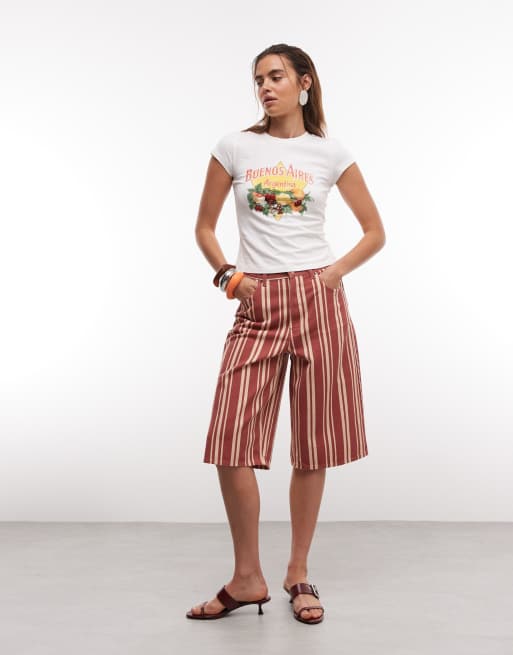 ASOS DESIGN baby tee with beaded Buenos Aires fruit graphic in white, 2 of 7