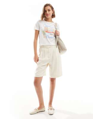 Asos Design Baby Tee With Copenhagen Graphic In White