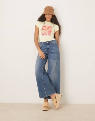 Asos Design Baby Tee With Flower Graphic