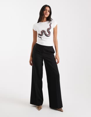 Asos Design Baby Tee With Halloween Snake Graphic In White