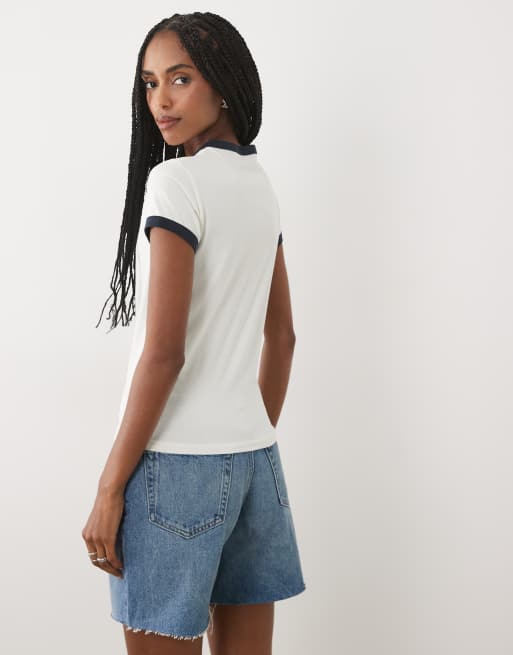 ASOS DESIGN baby tee with parrot print top, 4 of 4