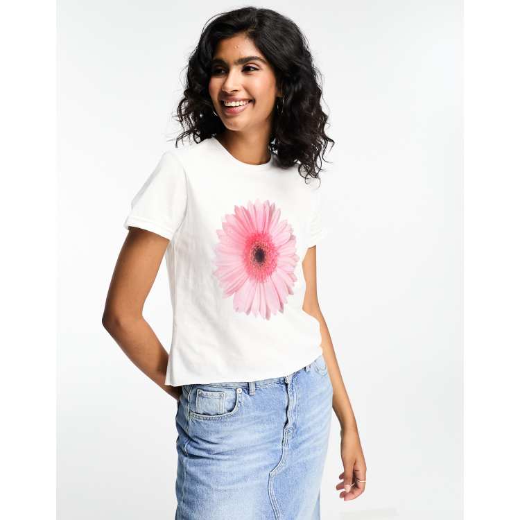 【CPGN STUDIO】DTP BABY FLOWERS Short Sleeve T-shirt Amazon.com: Women Floral Graphic Tee, Plus Size Round Neck