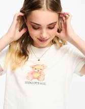 ASOS DESIGN oversized tee with ribbon cherry graphic in white | ASOS