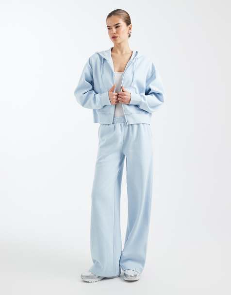 ASOS DESIGN - Babyblåt sæt med børstet inderside - view 1