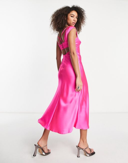 Rose Satin Babydoll Dress– PinkBlush