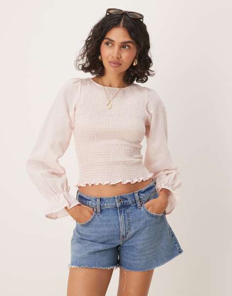 ASOS DESIGN – Babydoll-Trägertop aus Baumwolle in Salbeigrün mit Spitzenborte - view 1