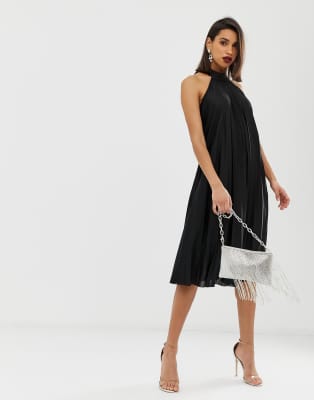 asos pleated midi dress