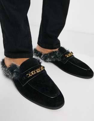 Mens backless cheap mule loafers