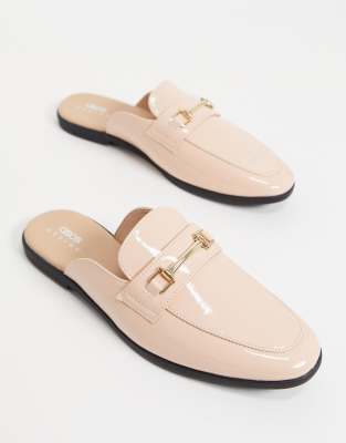 pink backless loafers