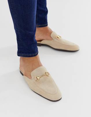 suede mule loafers