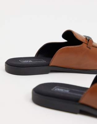 tan backless mules