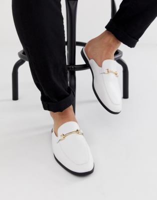 white mule loafer