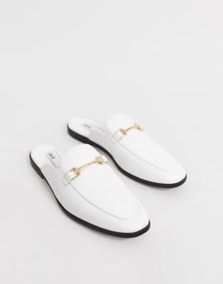 white slip on loafers