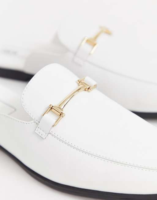 Backless loafers clearance white