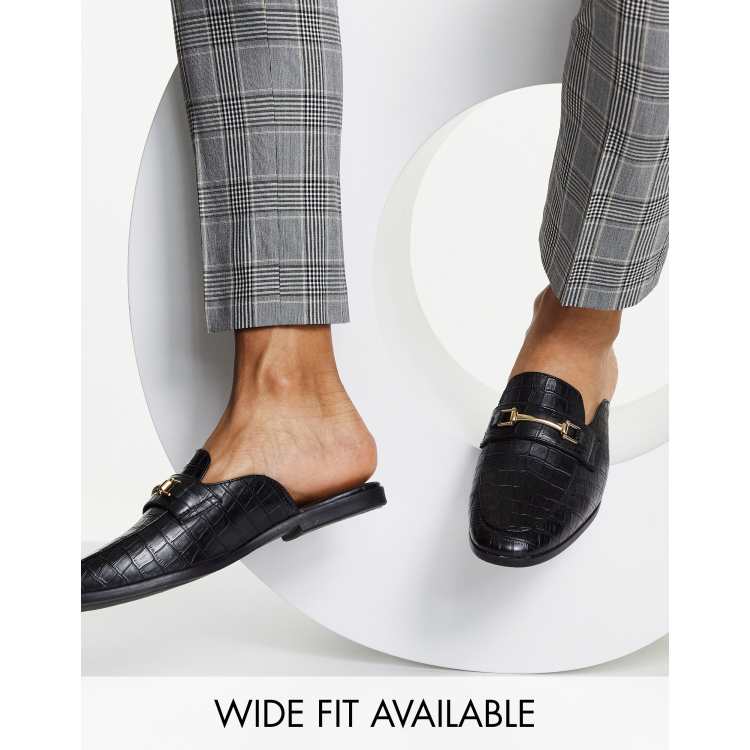 Leather store mule loafers