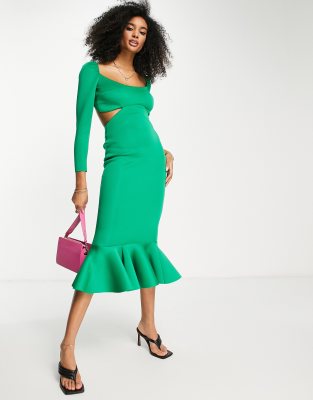 mid green dress