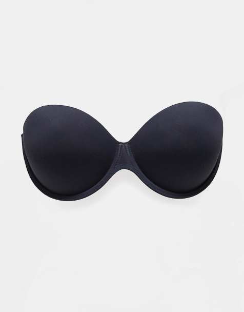 ASOS DESIGN backless push up bra in black - view 1