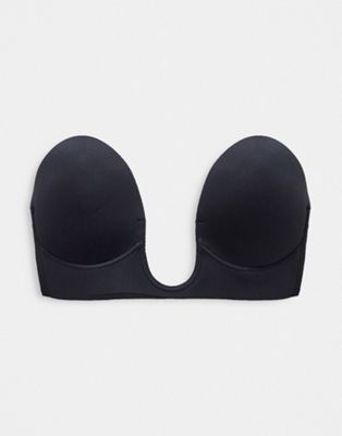 ASOS DESIGN backless strapless plunge bra with stick on wing in black - ASOS Price Checker