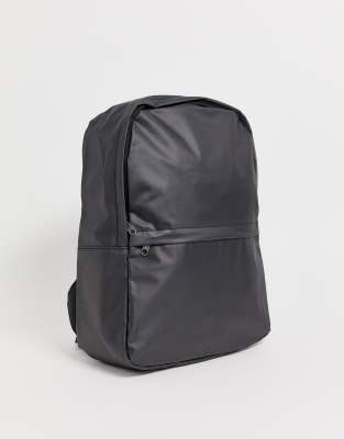eastpak macnee 24l roll top coated backpack in black