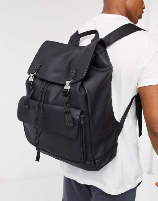 Asos black outlet backpack