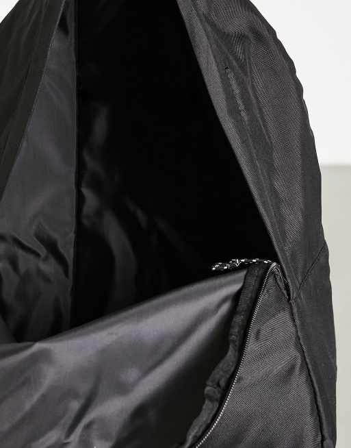 ASOS DESIGN backpack in black nylon with contrast puller , 2 of 4