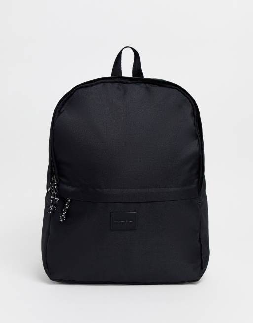 ASOS DESIGN backpack in black with puller