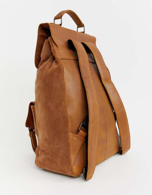 Asos leather outlet rucksack