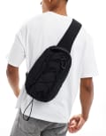 [ASOS DESIGN] ASOS DESIGN backpack with drawstring detail in black-Neutral No Size BLACK
