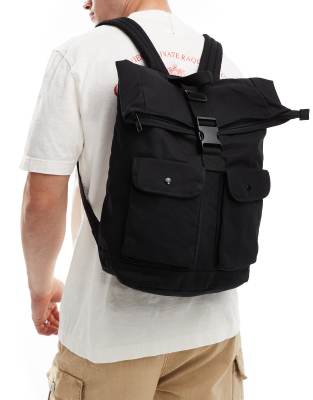 backpack with multiple pockets in black