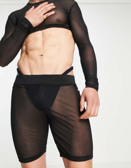 ASOS DESIGN - Bade-G-streng med rynket taljebånd i sort, 4 af 4