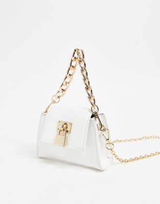 white chain bag