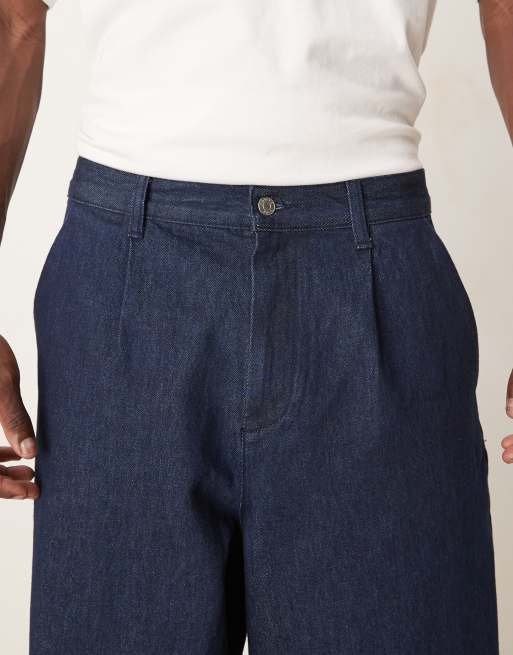 【ThreeTimes】 Balloon baggy jeans (Indigo Blue) ASOS DESIGN baggy balloon jeans in indigo wash | ASOS
