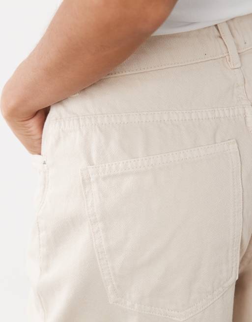 ASOS DESIGN baggy bermuda short in neutral, 3 of 5
