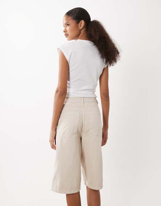 ASOS DESIGN baggy bermuda short in neutral, 5 of 5