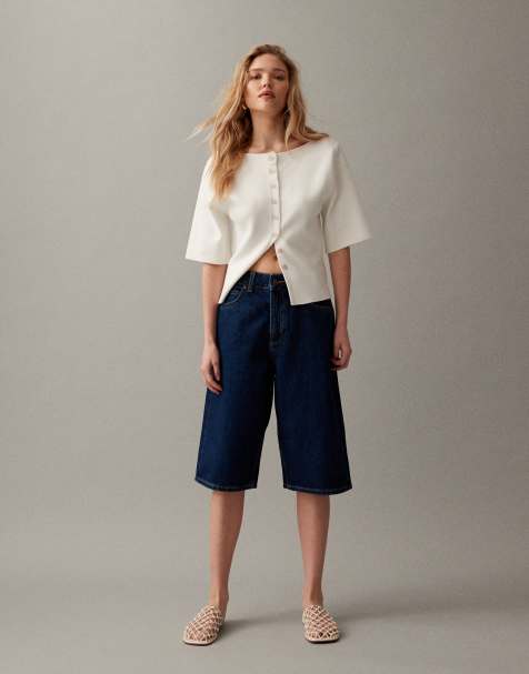 ASOS DESIGN baggy bermuda shorts in rinse - view 1