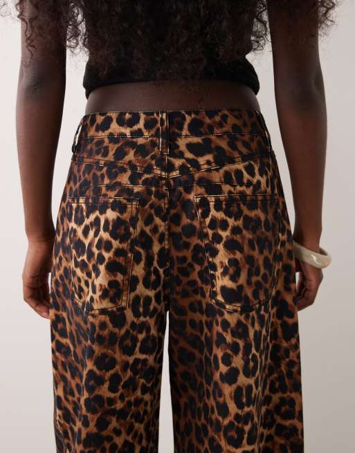 ASOS DESIGN baggy bow pants in leopard print, 5 of 5