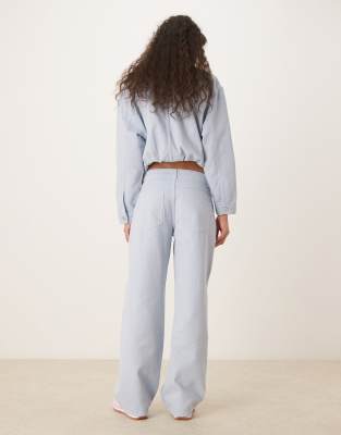 Asos Design Baggy Boyfriend Jean In Blue
