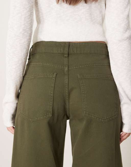 ASOS DESIGN baggy boyfriend jeans in forest green, 4 of 5