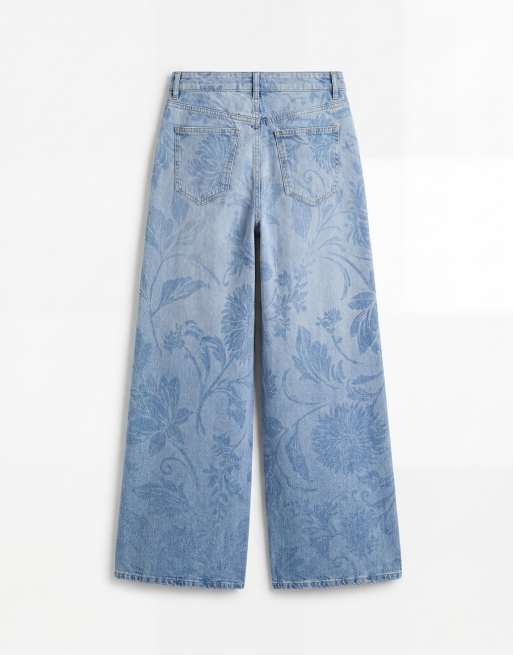 ASOS DESIGN - Baggy boyfriend-jeans med blomstermønster, 7 af 9
