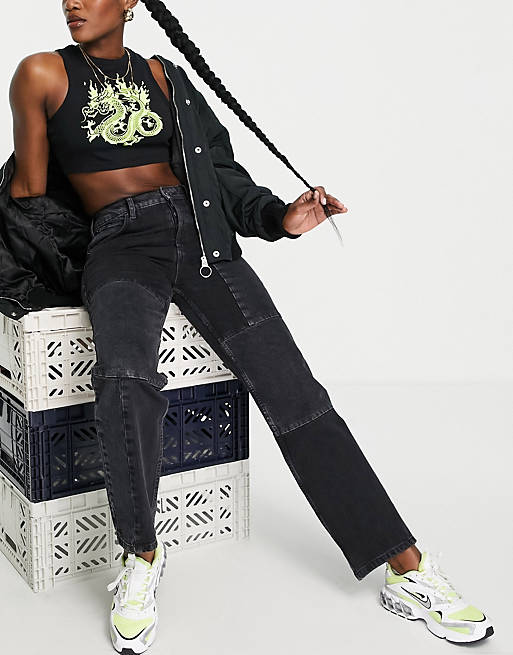 Asos Boyfriend jeans zwart casual uitstraling Mode Spijkerbroeken Boyfriend jeans 