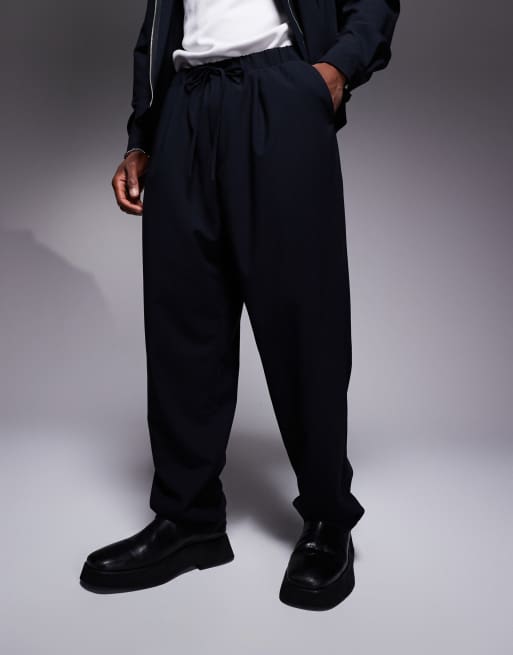 ASOS DESIGN - Baggy broek in marineblauw, deel van co-ord set, 2 van 5