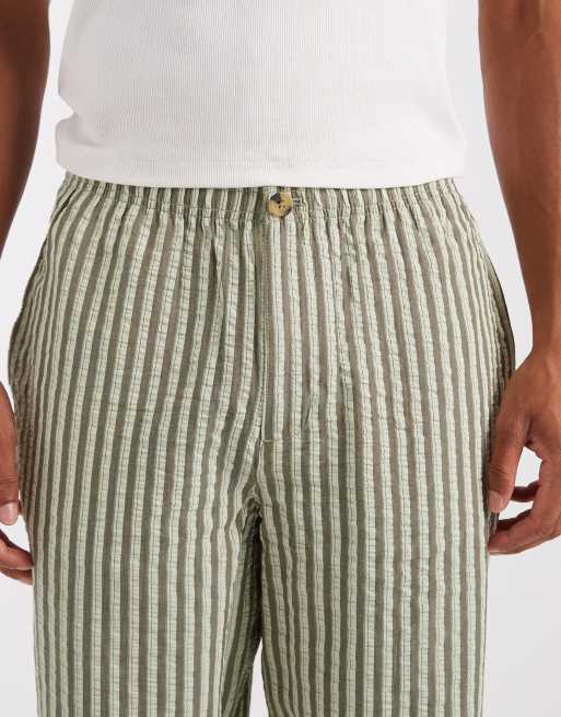 ASOS DESIGN - Baggy bukser med grønne striber, 5 af 5