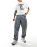 [ASOS DESIGN] ASOS DESIGN baggy cargo pants in charcoal-Grey W34 L34 CHARCOAL